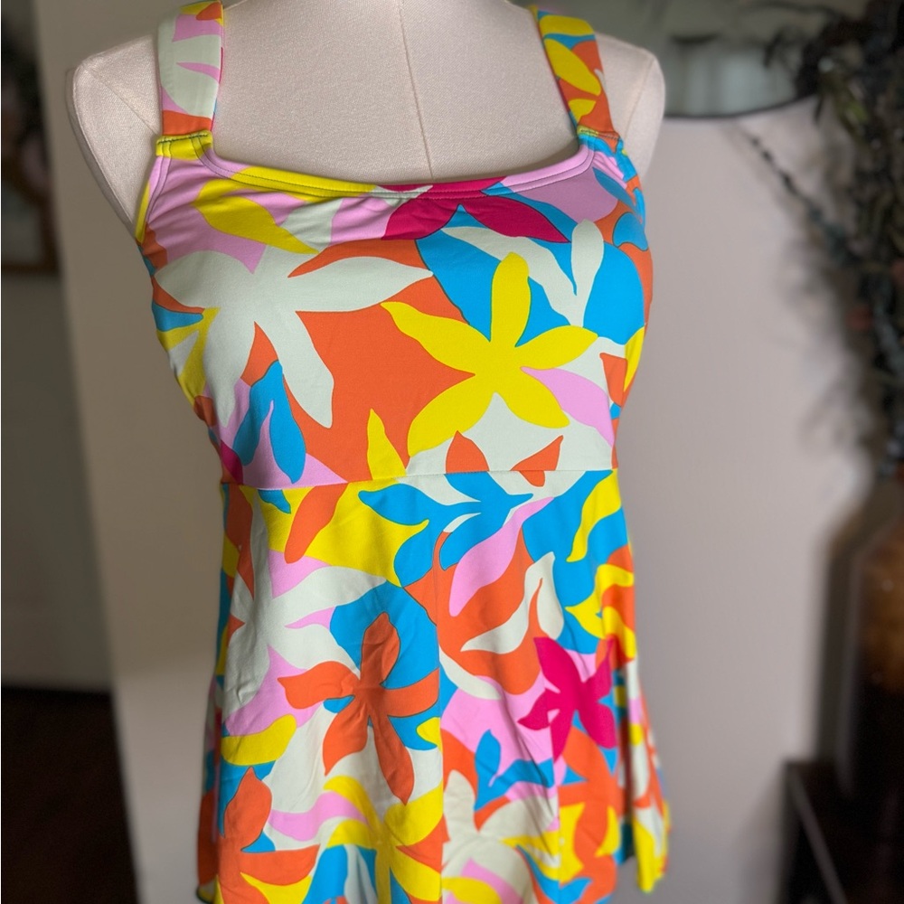 Lands' End Multicolor Floral Bikini